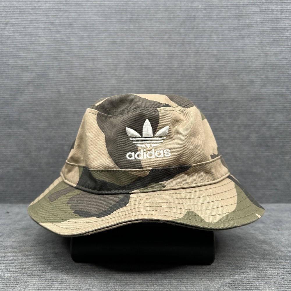 Adidas Originals Camo Bucket Y2k Hat Trefoil Logo Green Brown OSFA RN90288